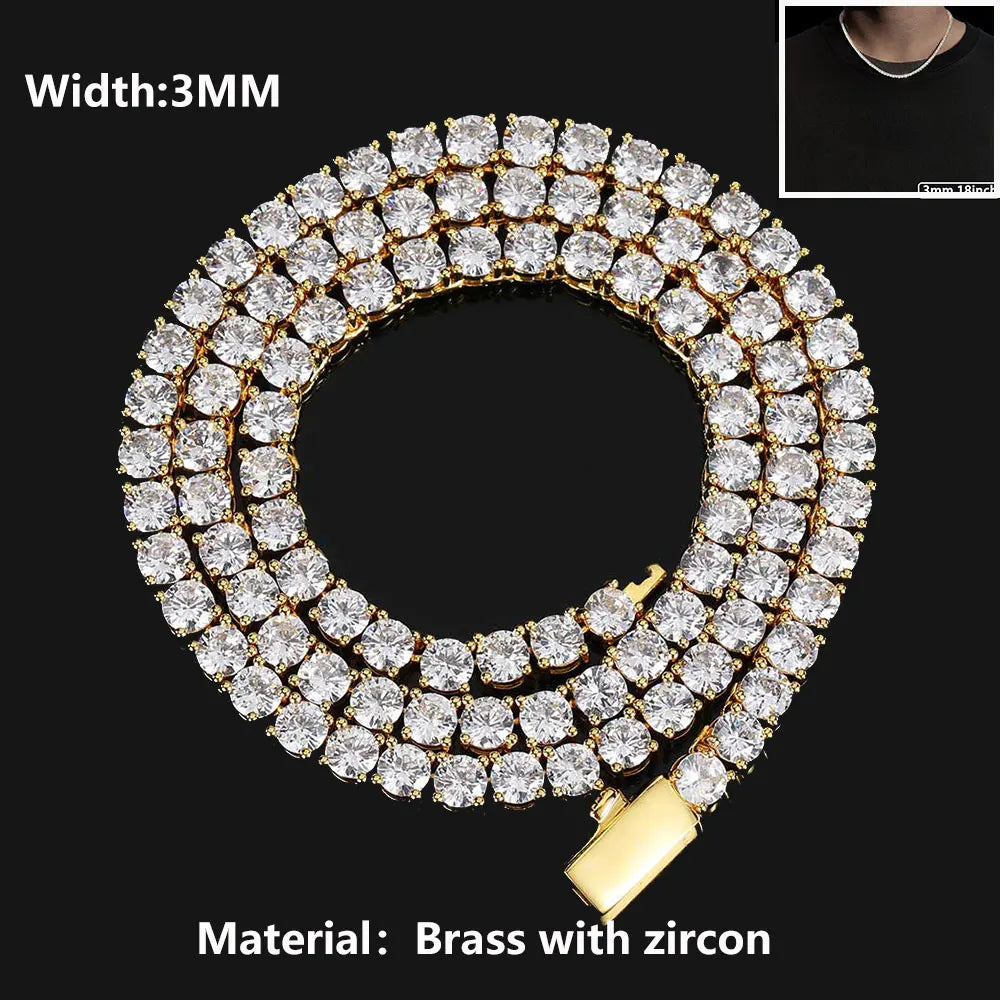 Blizzard Iced Tennis Chain — Necklace or Bracelet — Unreal Gems jewelry
