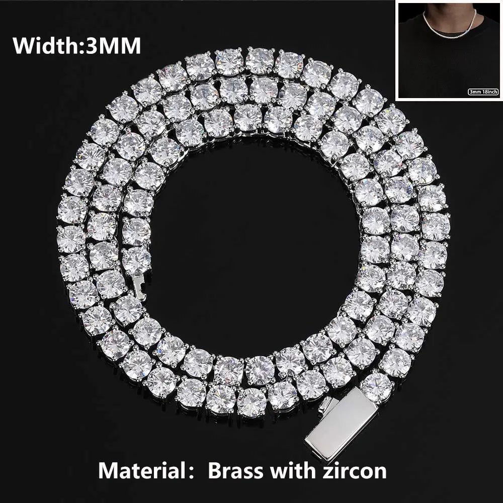 Blizzard Iced Tennis Chain — Necklace or Bracelet — Unreal Gems jewelry