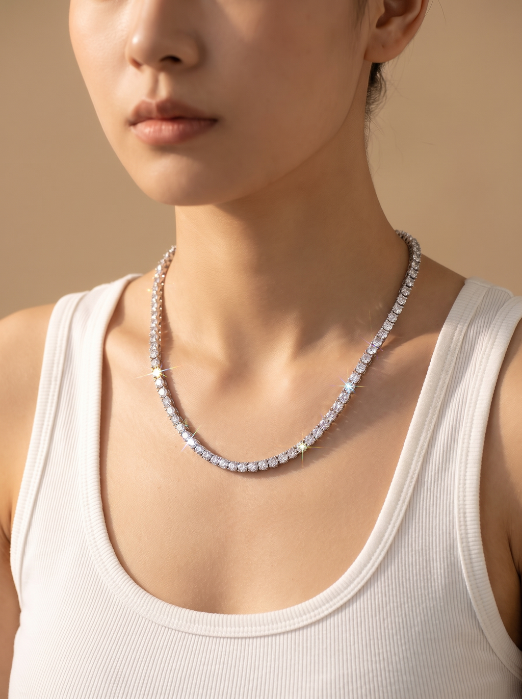 Whiteout Iced Chain — Unreal Gems jewelry