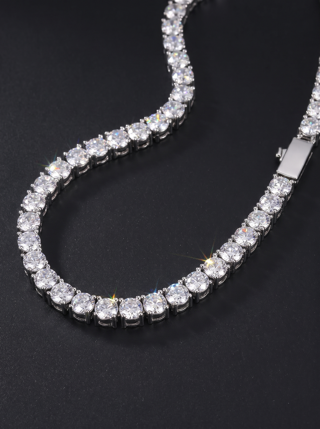 Blizzard Iced Tennis Chain — Unreal Gems jewelry