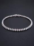 Marquise mixed-cut cubic zirconia tennis bracelet — Unreal Gems